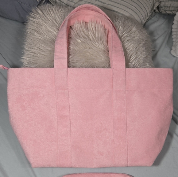 Marissa Collections Large Pink Tote And Matching Large Makeup Bag NWOT - Picture 5 of 14